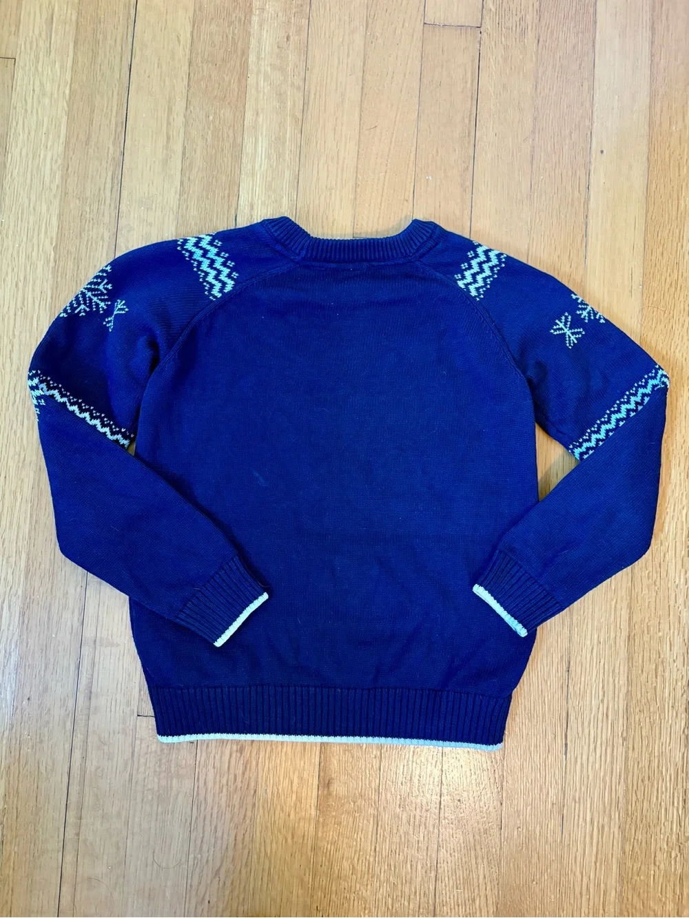 Gymboree Navy and White Snowflake Crewneck Sweater
